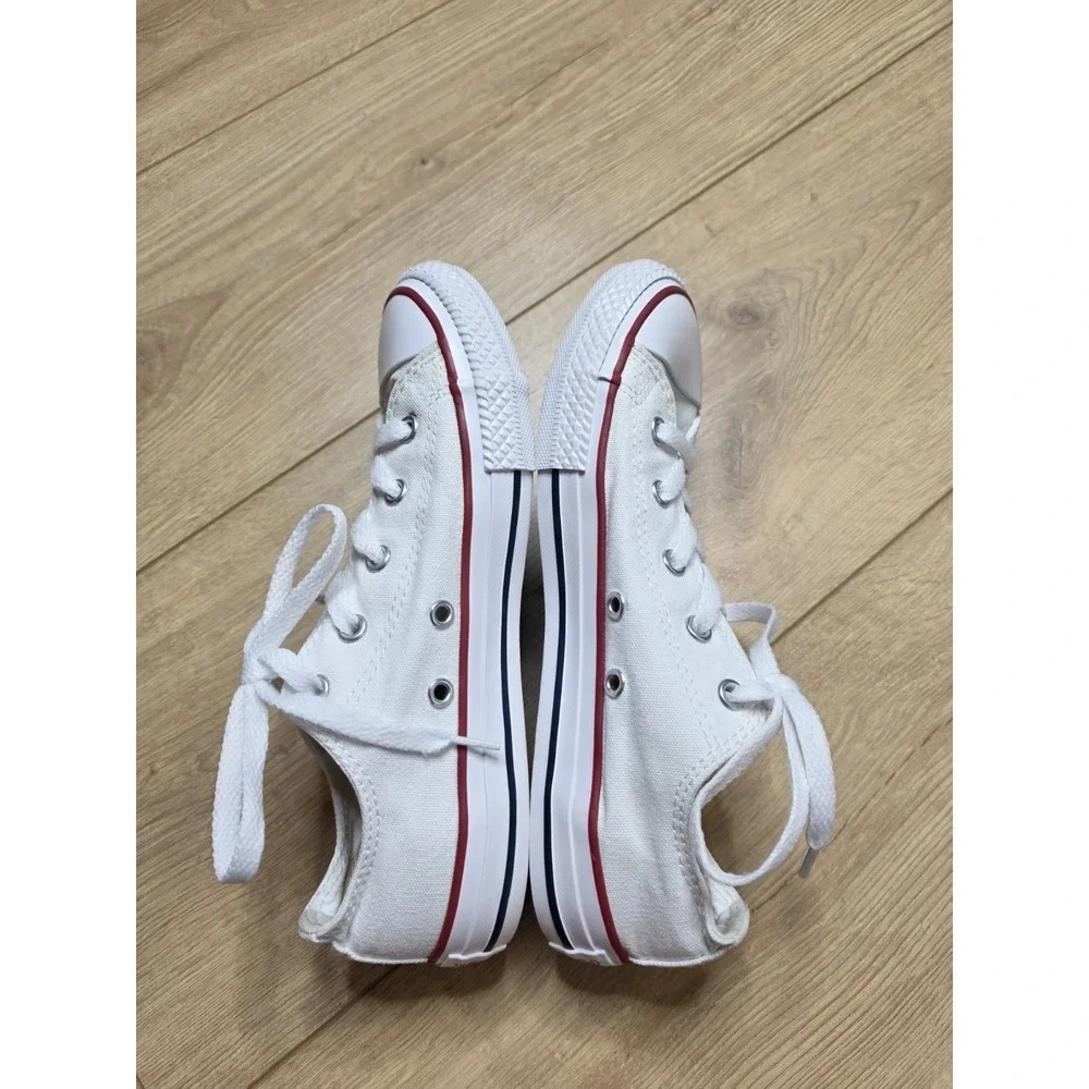 Converse Chuck Taylor All Star Shoes Sneaker White Canvas Big Kids Youth Size 3